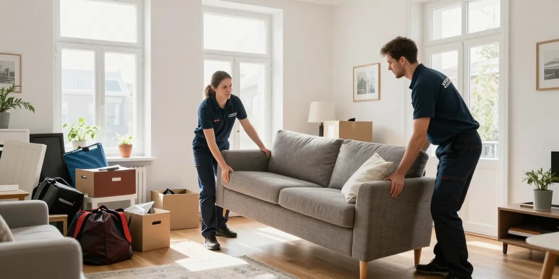 Efficient Wohnungsentrümpelung Berlin by a professional team removing clutter from an apartment.