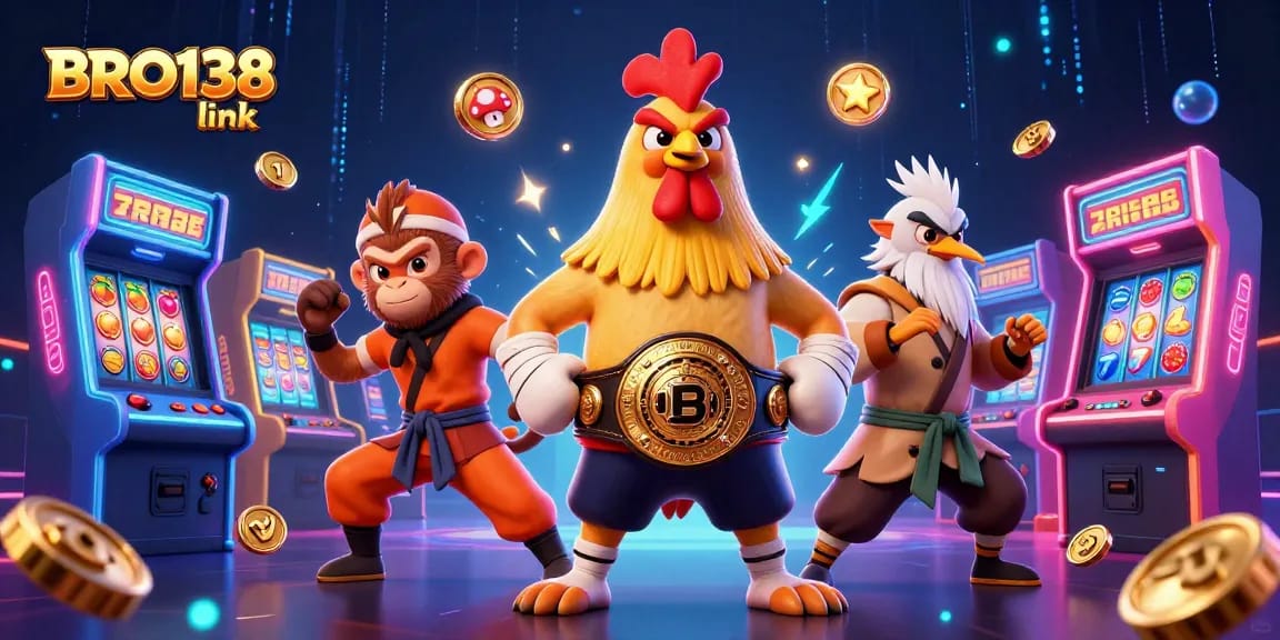 Engage in thrilling gameplay at BRO138 link with vibrant arcade machines and energetic characters!