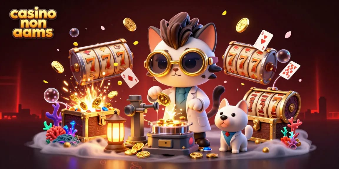Vivi l'emozione di un casino non aams con monete d'oro e personaggi vivaci in una scena coinvolgente.