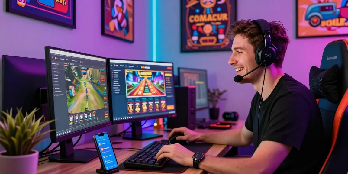 Lemacau Live Chat agent assisting customers in a vibrant online casino environment with engaging visuals.
