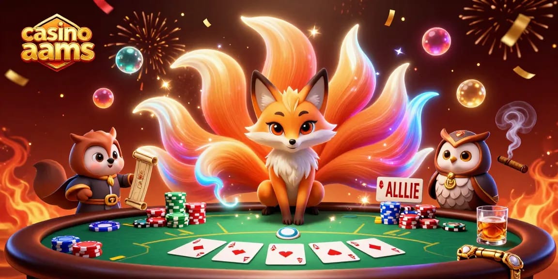 Vivi il brivido nei casino non AAMS con una vivace scena di poker che presenta personaggi mistici.