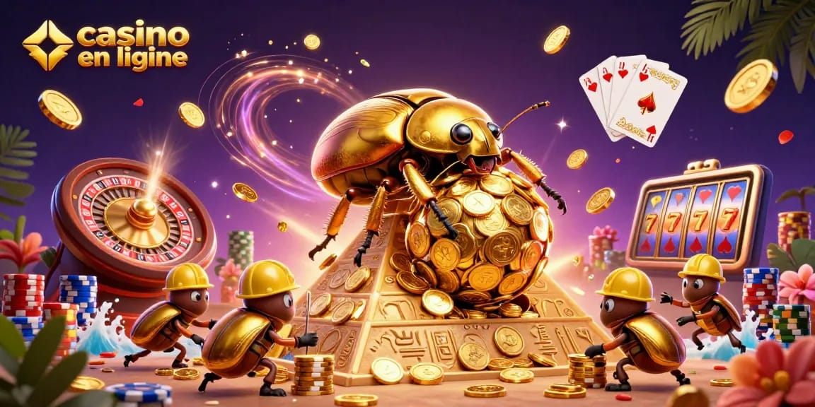 Jouez au casino en ligne avec nos superbes illustrations colorées et dynamiques.