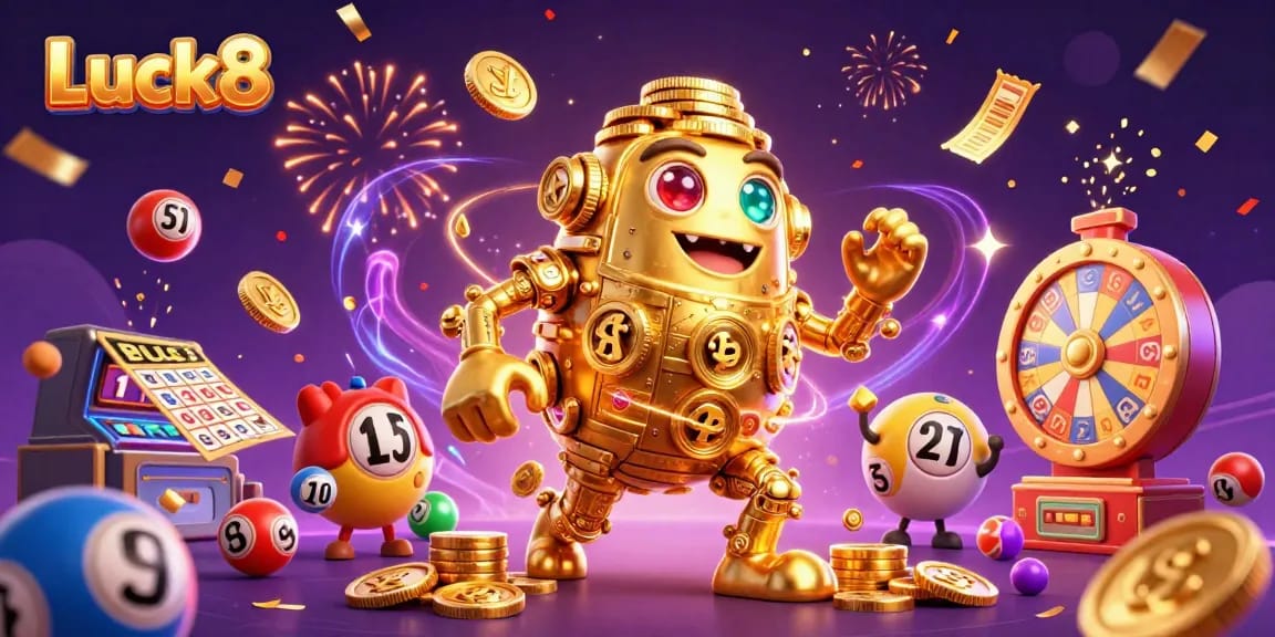 Luck8 showcases a dynamic casino experience with vibrant colors and gaming elements.