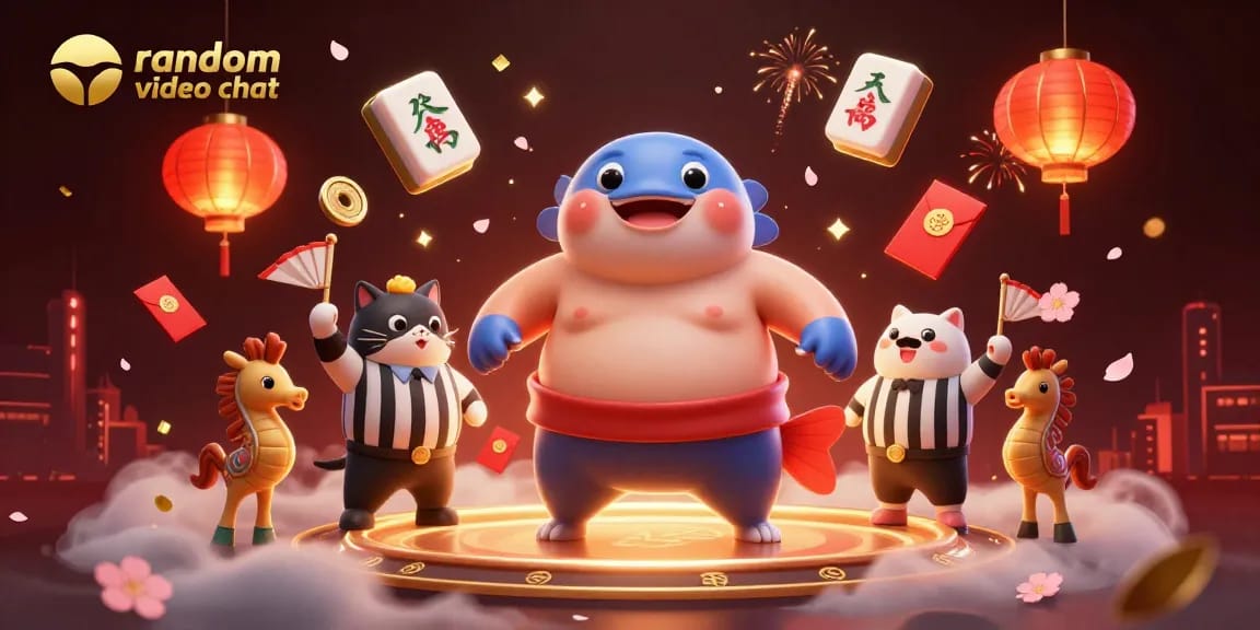 Engage in random video chat as colorful sea creatures entertain in an underwater gambling arena.