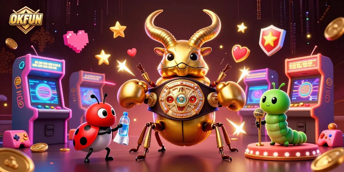 Experience exciting gameplay at OKFUN with skilled characters and vibrant casino elements.
