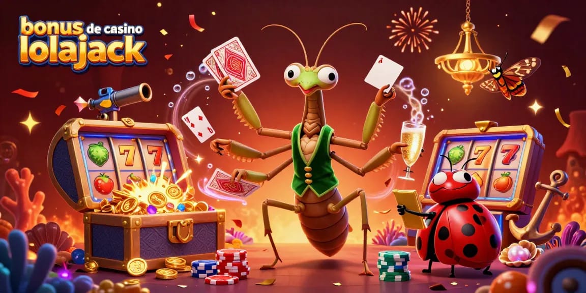 Gagnez gros avec le bonus de casino lolajack dans un univers de machines à sous colorées.