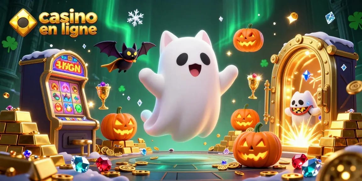 Jouez au casino en ligne avec un chat fantôme et un vampire dans un environnement fascinant
