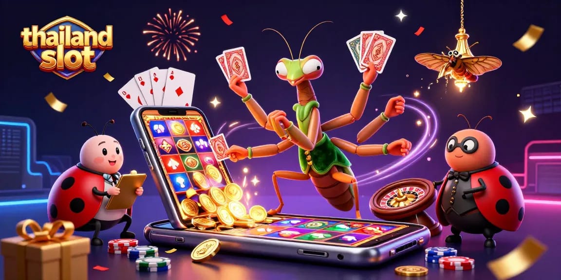 Experience thrilling gameplay with thailand slot, featuring vibrant characters and dynamic casino elements.