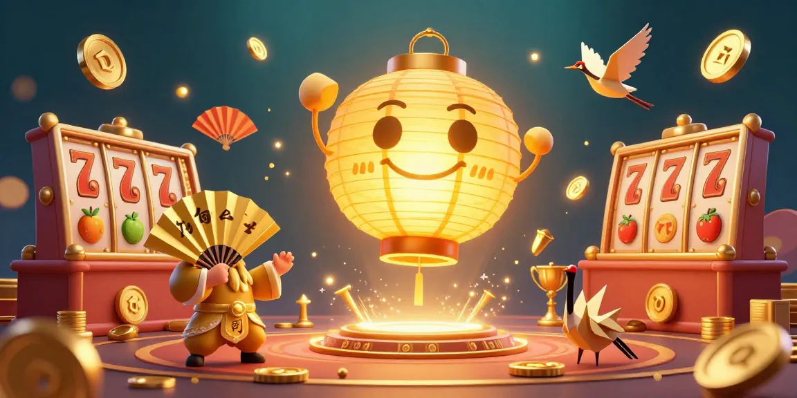 Nohu90 showcases a vibrant casino environment, featuring colorful slot reels and a giant golden spirit enticing players with jackpots.