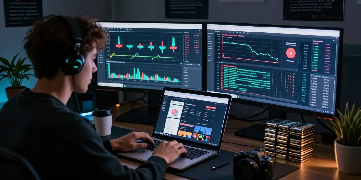 Exploring the Best Darknet Markets 2026 with secure browsing setup in a dimly lit room showcasing tech-focused elements and privacy tools.