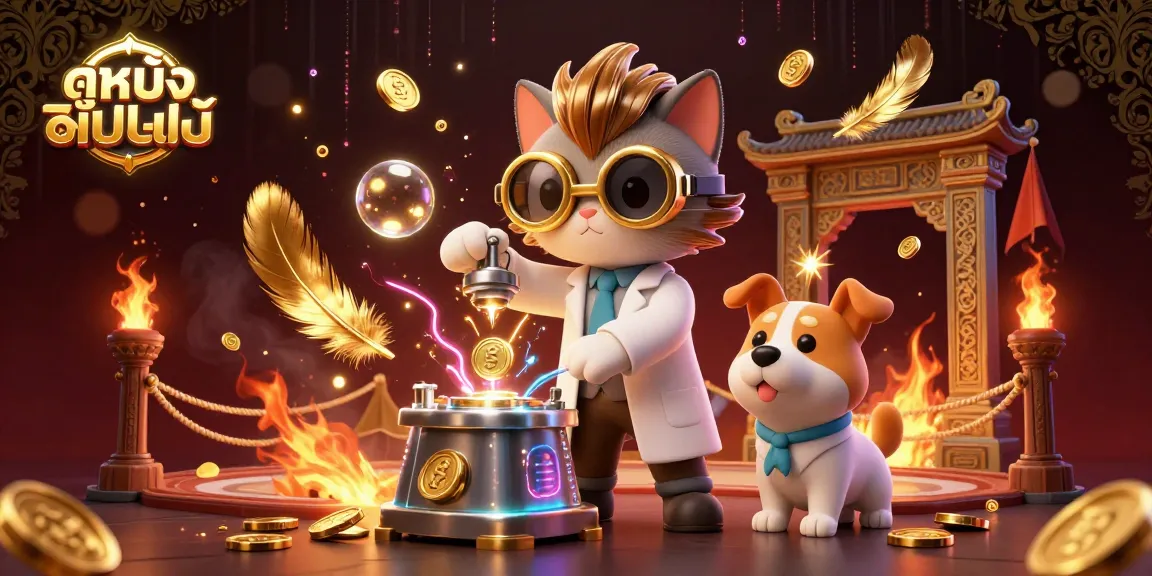 Experience ดูหนังออนไลน์ with dynamic visuals and vibrant gambling elements in an engaging 3D scene.