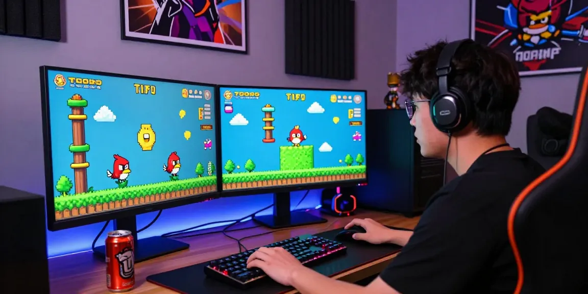 Tappy Bird by 100HP Gaming player focused in immersive gaming setup