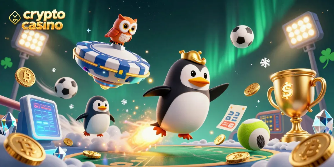 Gagnez au crypto casino avec des pièces Bitcoin et Ethereum, illustrant l'énergie du jeu.