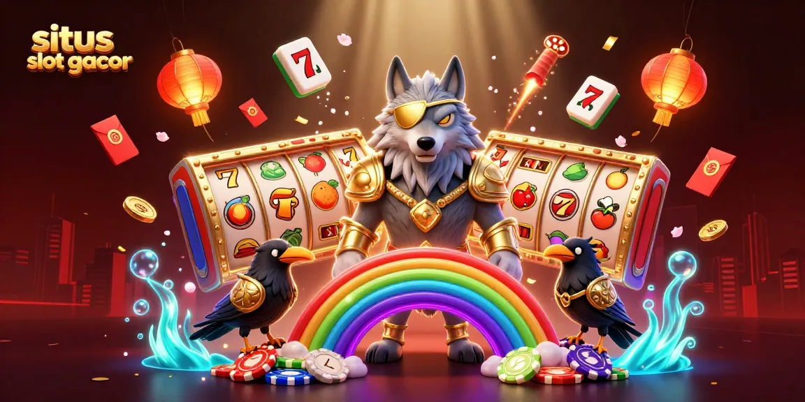 Experience the excitement of situs slot gacor with Odin's wolf and riches from colorful slot reels.