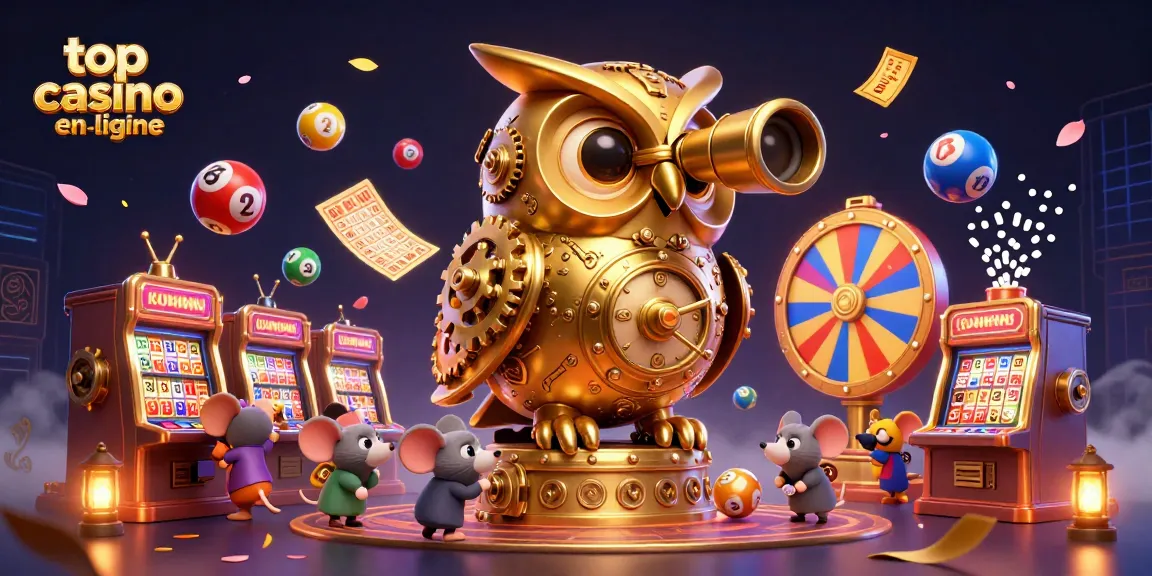 Plongez dans l'univers du top casino en ligne avec une illustration animée captivante de jeux de hasard.