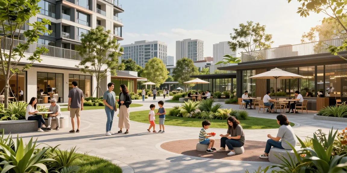 Dover Residences community scene showing families enjoying integrated amenities and vibrant urban life.