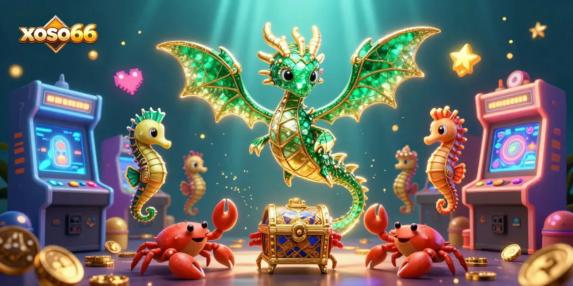 Play xoso66 and dive into exciting online lottery experiences under a sea of vibrant gaming elements.