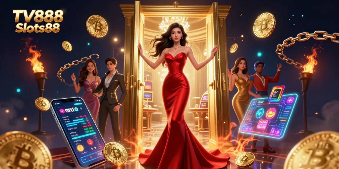 Play thrilling games at TV888 Slots88, featuring vibrant 3D visuals and exciting casino atmosphere.
