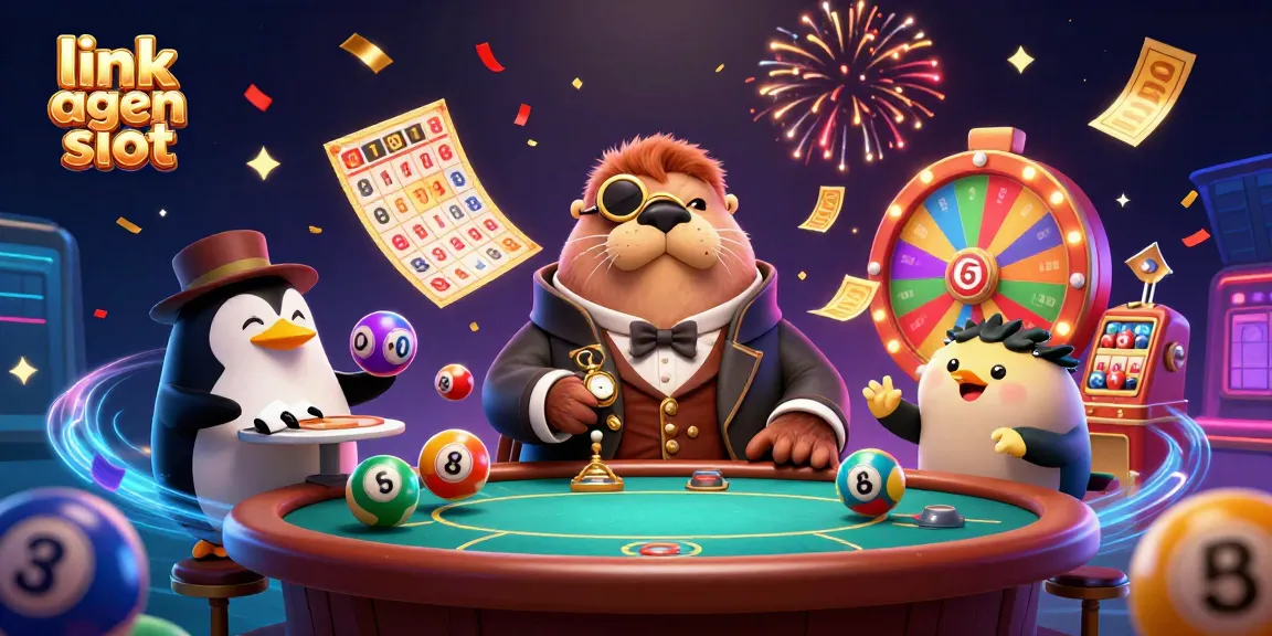 Engage with exciting slot games at link agen slot, featuring vibrant lottery balls and dynamic game elements.