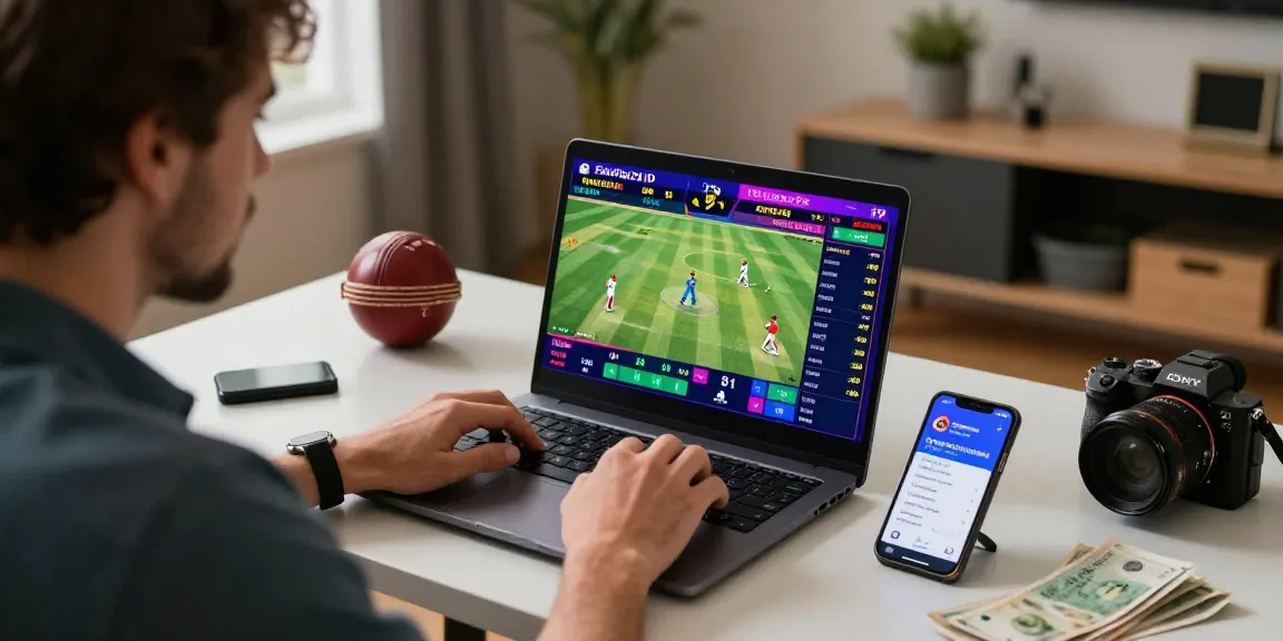 Engaging online betting experience with Fairplay24, showcasing live cricket action and user interaction.