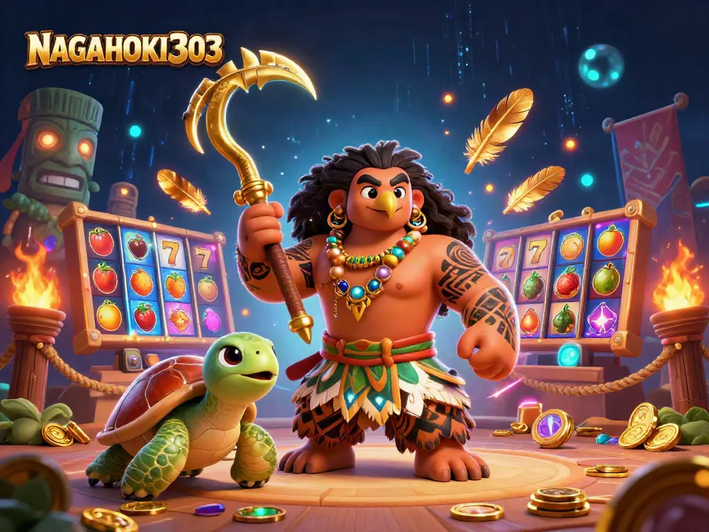 NAGAHOKI303 menampilkan dewa hawk dan penyu lucu di arena slot yang berwarna-warni.