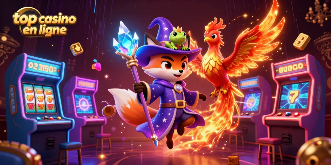 Jouer au top casino en ligne avec un renard sorcier et un phénix dans une scène animée