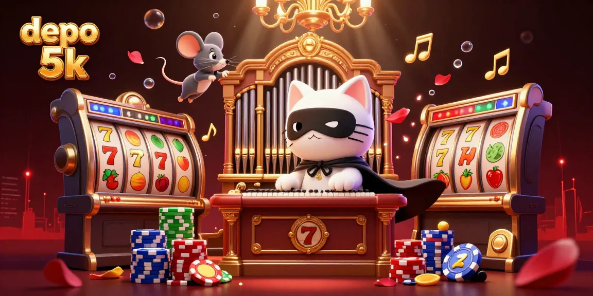 Experience the thrilling world of depo 5k slots with vibrant 3D characters and rich casino elements.