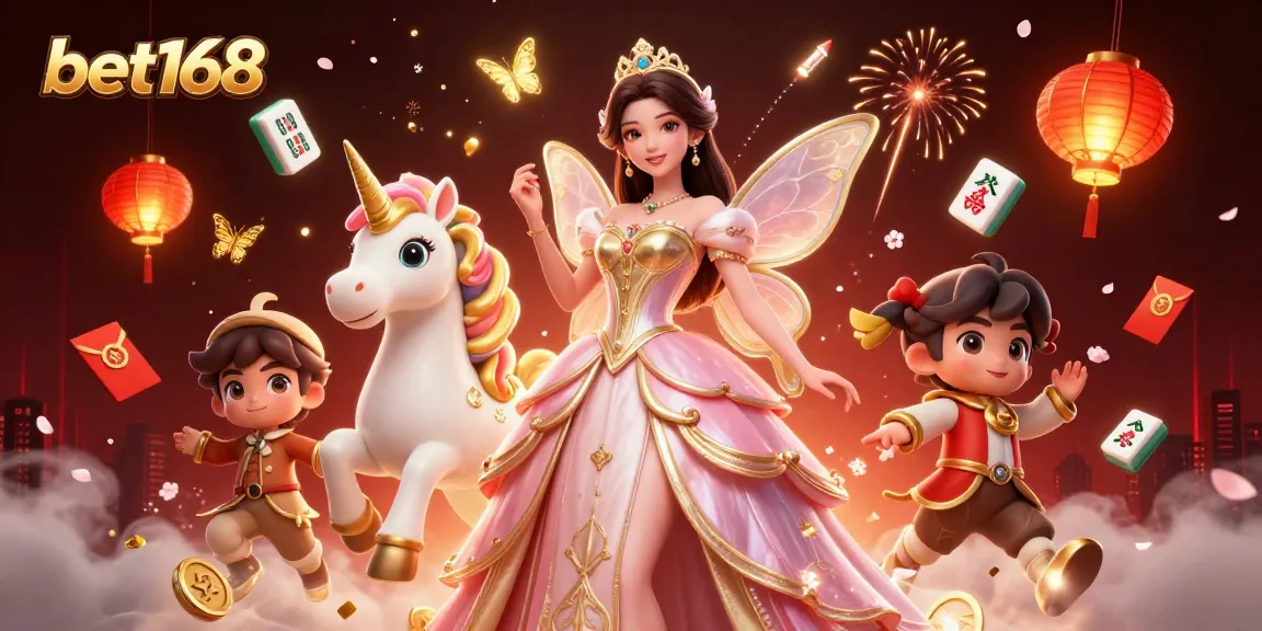 Engage in high-stakes gaming at bet168 with vibrant casino elements and enchanting visuals.