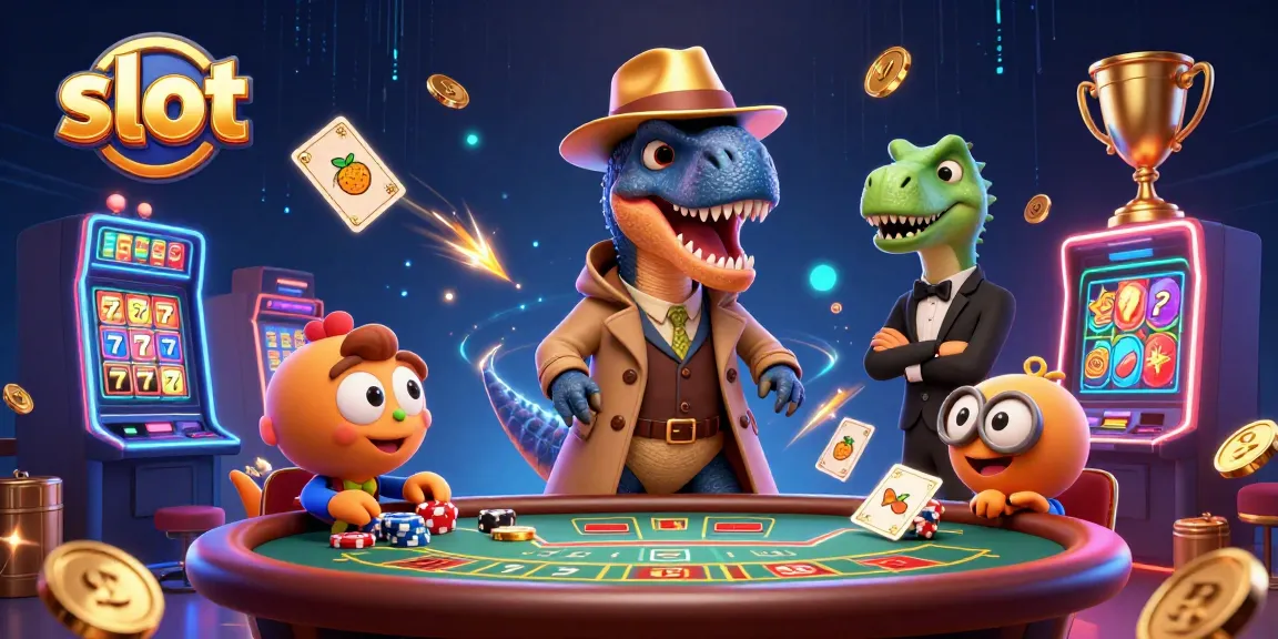 Mainkan slot dengan seru sambil melihat velociraptor di meja blackjack yang waspada.