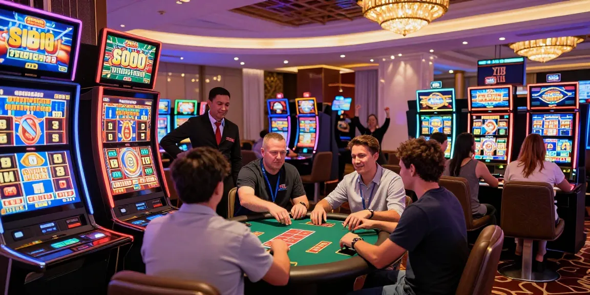 Exciting casino environment showcasing players enjoying slot888 games.