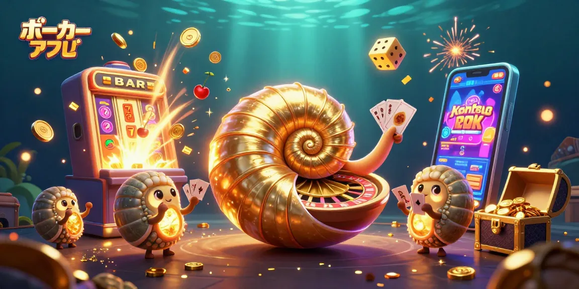 ポーカーアプリでの戦略的プレイを表現した極めて詳細なイラスト。