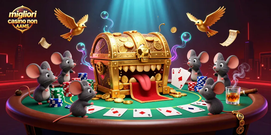 Scopri i migliori casino non AAMS attraverso questa ricca illustrazione 3D, tra poker e tesori.