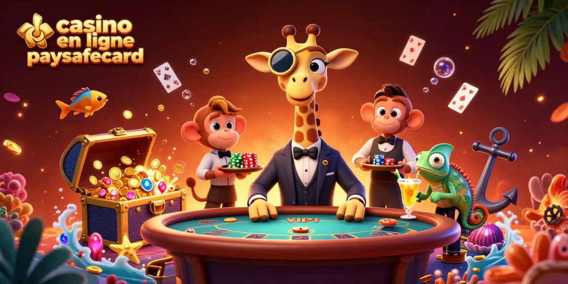 Jouer sur un casino en ligne paysafecard avec des illustrations 3D vibrantes et dynamiques.