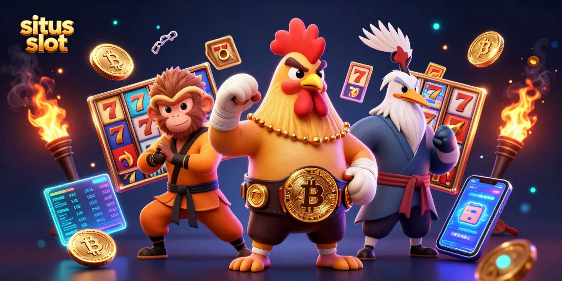 Experience thrilling action with a vibrant illustration of situs slot featuring dynamic characters and exciting game elements.
