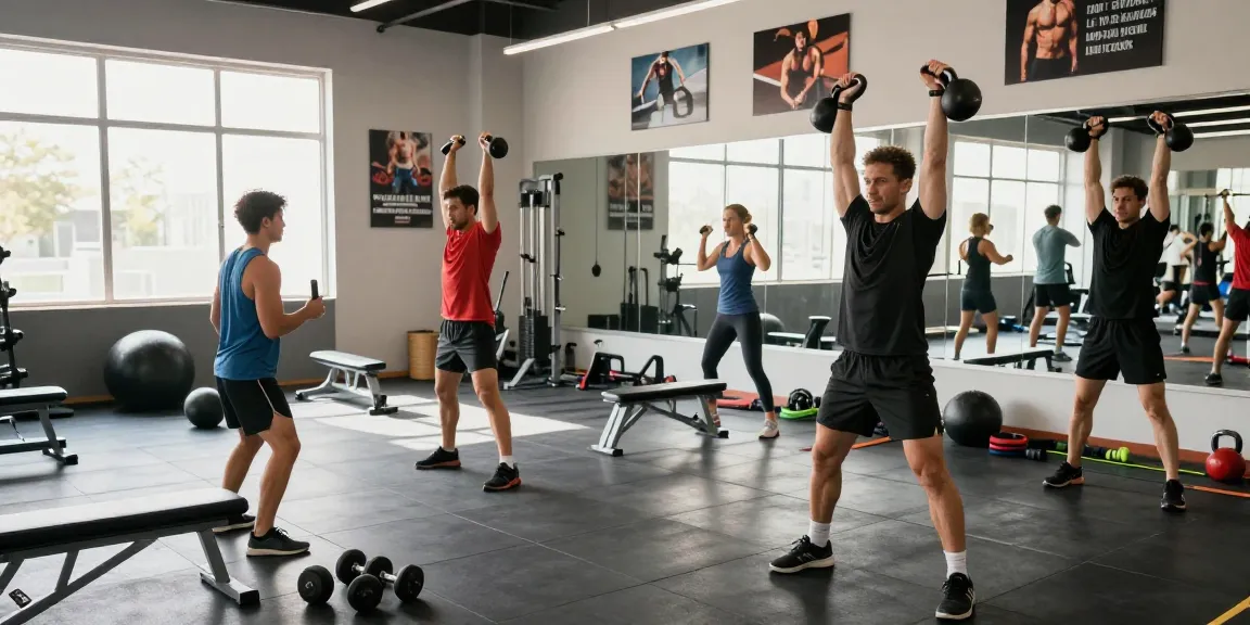 Group workout at Driada Shop gym showcasing energetic fitness activities and modern equipment.