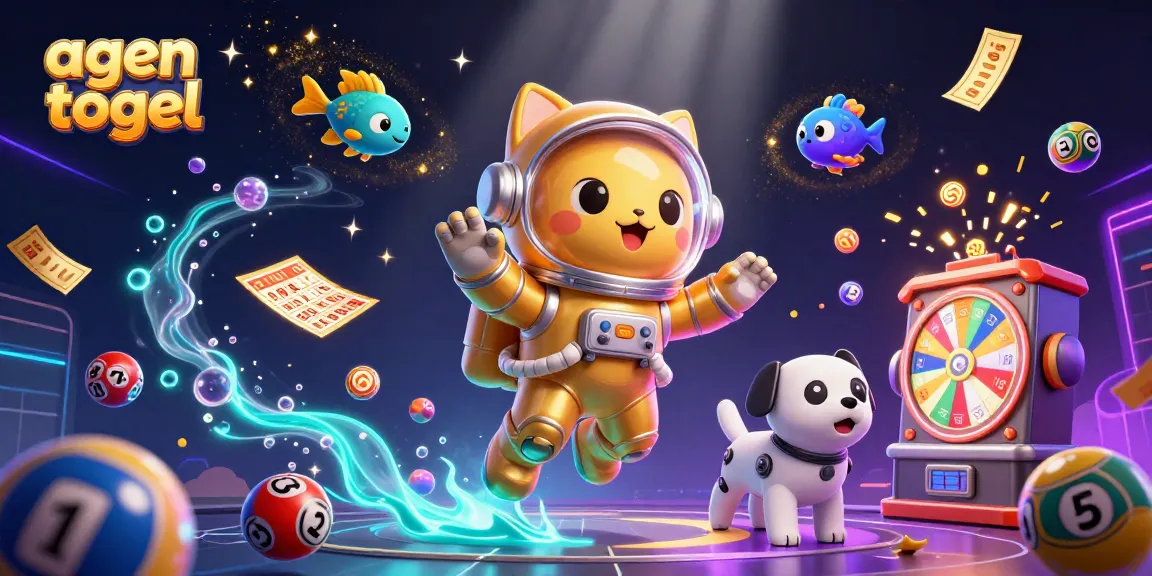 Menampilkan agen togel online yang menjadi pilihan dengan bola lotere berwarna-warni dan suasana yang cerah menarik.
