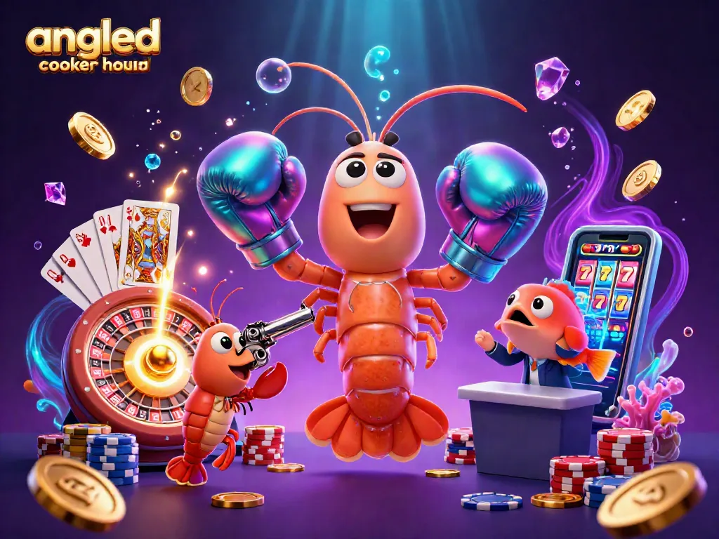 Engage with this angled cooker hood-inspired casino scene featuring vibrant gambling visuals and dynamic action.