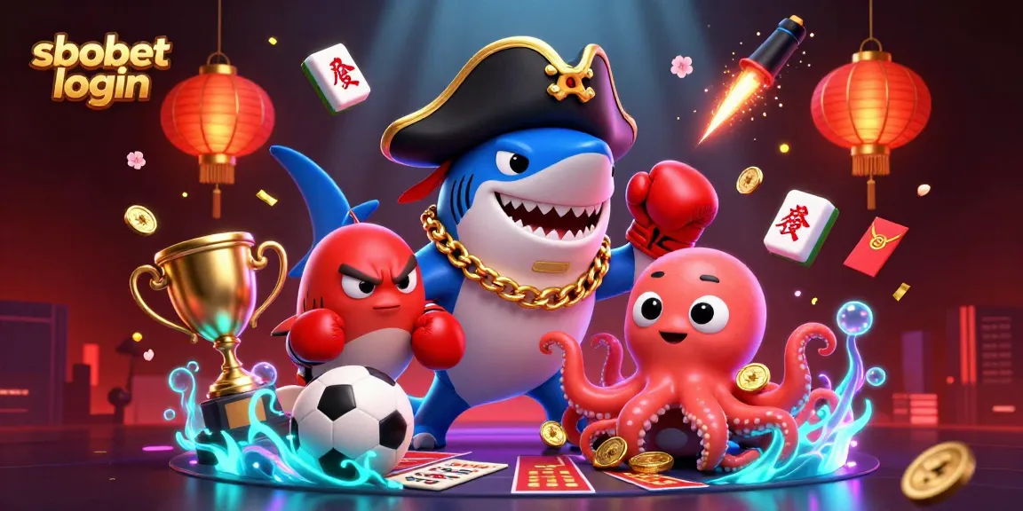 Engage in sbobet login for sports betting excitement with animated characters and vibrant gaming elements.