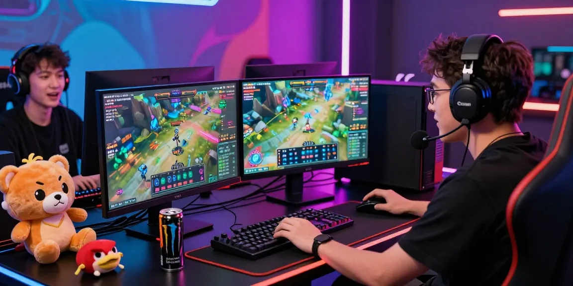 Situs tantegacor88 - Live streamer berinteraksi dengan audiens selama sesi permainan online yang energik.