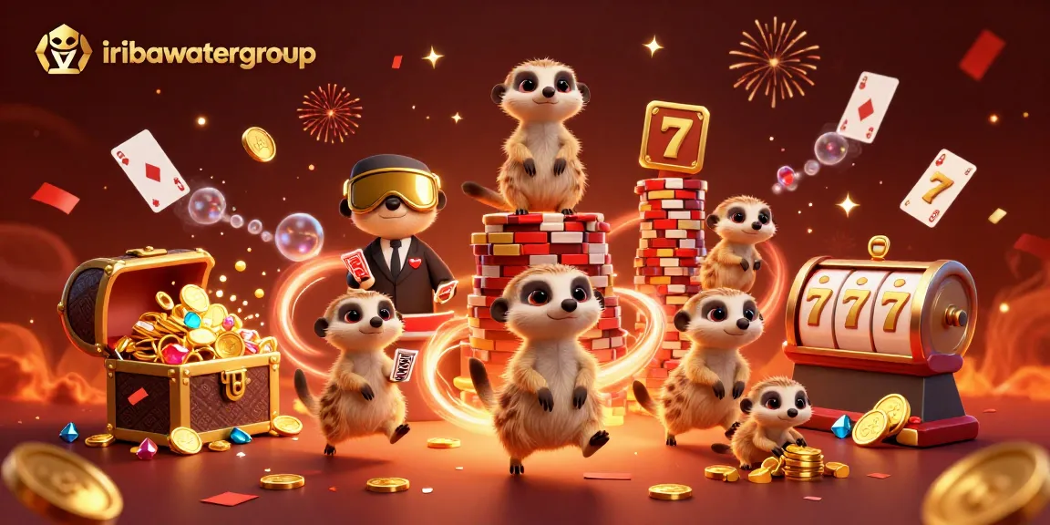 Join the iribawatergroup meerkats in an exciting casino scene, showcasing thrilling slot action.