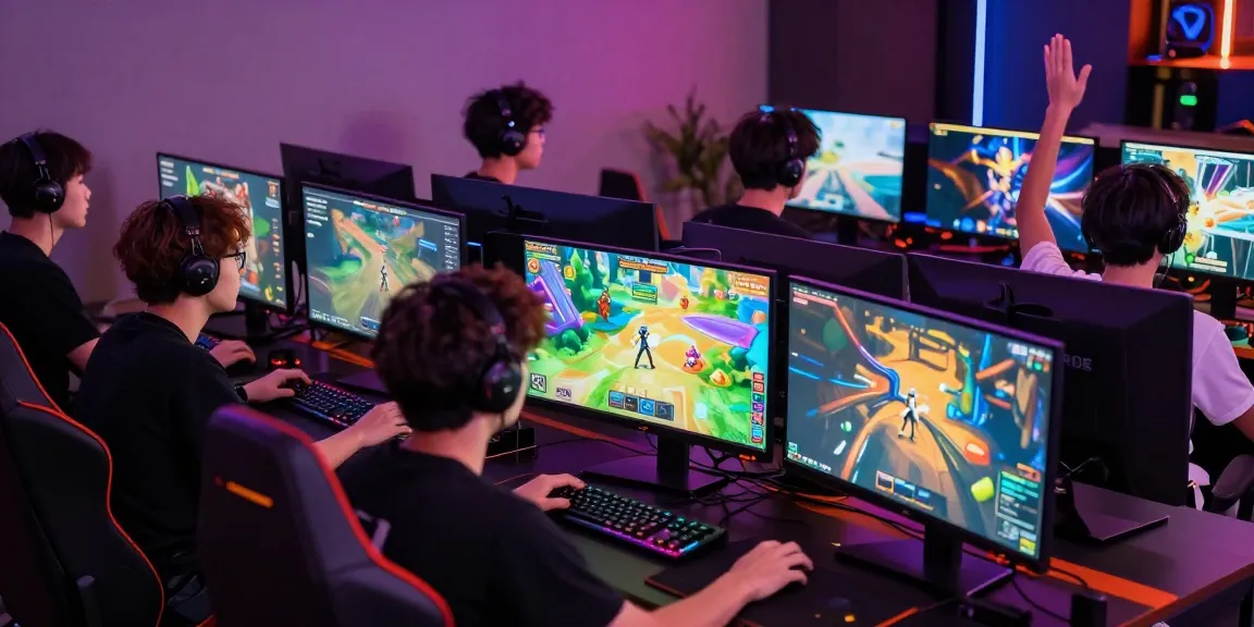 Players enjoying immersive gaming experience on 7meter platform with vibrant graphics.