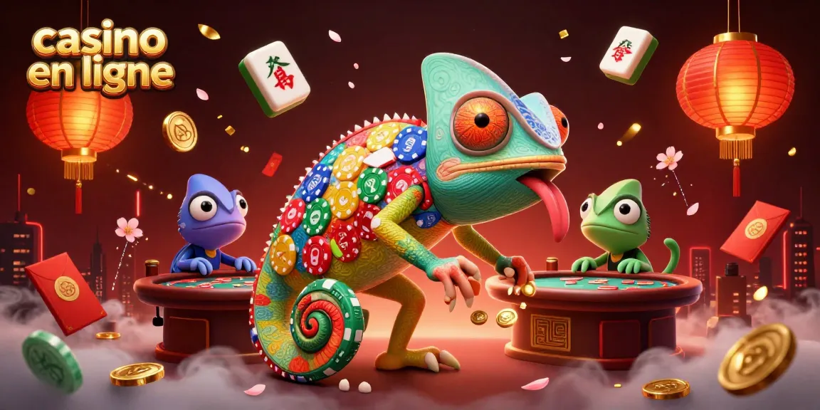 Jouez au casino en ligne avec des jeux dynamiques dans une scène de casino colorée.