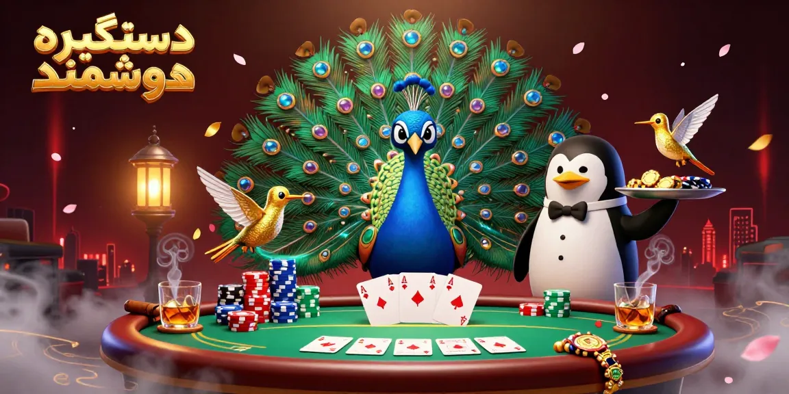Engage with دستگیره هوشمند in a vibrant casino scene featuring characters and dynamic elements.