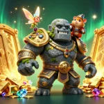 Gagnez facilement avec ce crypto casino affichant un golem de pierre et une fée