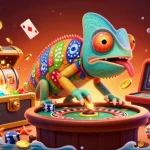 Experience btc jackpot slots magic with an enormous chameleon and dynamic gaming symbols.