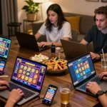 Pengalaman bermain slot online di Pasar88 dengan suasana yang meriah dan grafis warna-warni.