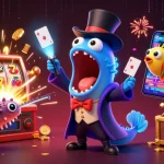 Engage in thrilling toto togel gameplay with vibrant casino elements in this dynamic illustration.