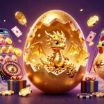 Experience thrilling gaming with alternatif sbobet featuring golden egg, dragon, and vibrant casino elements.