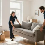 Efficient Wohnungsentrümpelung Berlin by a professional team removing clutter from an apartment.