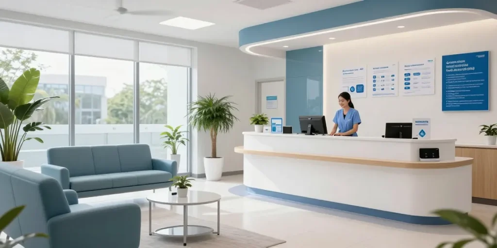 Professional healthcare environment focused on patient care for na sen with compassionate doctors and wellness services.